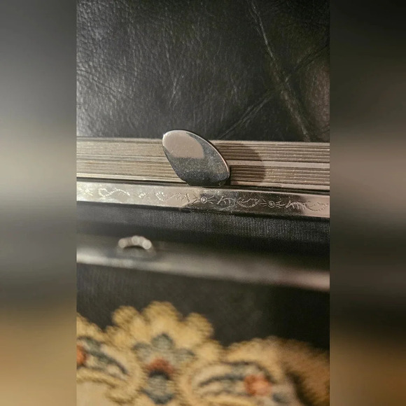 Vintage La Marquise Italian Tapestry 1950s Clutch Top Handle  Hand Bag - Picture 9 of 16